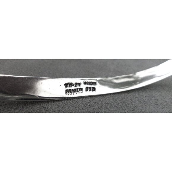 MODERNIST White Topaz STERLING Silver 950 Choker COLLAR  ALICIA Taxco Mexico - Picture 7 of 9